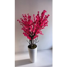 Rüzgar Yapay Çiçekçilik 160 cm Kumsal Saksı Fuşya Bahardalı