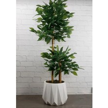 Rüzgar Yapay Çiçekçilik 110 cm 2 Gövdeli Bambu Ağacı ( Saksı Modeli Degisebilir)