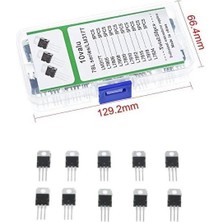 Hatfon 50 Adet TO-220 Kılıf 78L-LM317 Serisi Regüle Entegre Seti 10 Farklı Değerde Çantada
