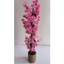 Rüzgar Yapay Çiçekçilik 90 cm Pembe Renk Beton Saksıda Sakura