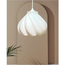 Storemax Tıgea  Pumpkin Tekli Avize Yatak Odası, Mutfak, Oturma Odası Beyaz Tasarım Tekli Sarkıt Avize (Plastik) Beyaz 25 x 70