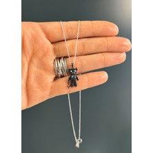 Tep's Jewellery Gümüş Taşlı Siyah Ayıcık Kolye