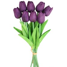 Rüzgar Yapay Çiçekçilik 8 Li Ebruli Mor Lale