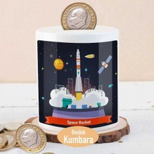 Asilmeydan Uzaya Fırlatılan Roket Baskılı Para Birikim Kumbarası-227