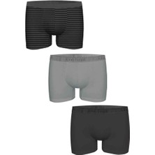 JOHN FRANK ÜÇLÜ NATURAL MODAL BOXER White