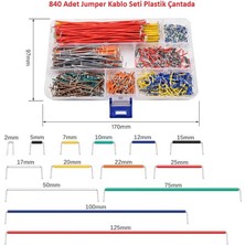 Hatfon 840 Adet Jumper Kablo Seti Plastik Çantada (14 Farklı Boy 60 Ar Adet)
