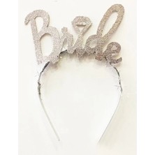 Tiklad Gümüş Renk Bekarlığa Veda Italik Yazı Alyanslı Bride Taç