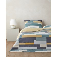 English Home Mosaicca Kolay Ütülenir Çift Kişilik Nevresim Seti 200x220 cm Hardal-Yeşil