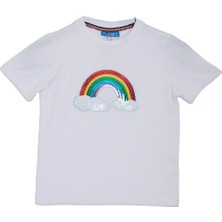 Alexander Gardi Alexandergardı Pul Payet Gökkuşağı Desenli Çocuk T-Shirt (C22-90600)