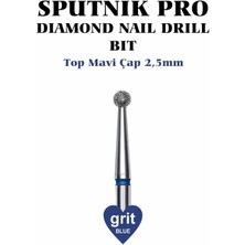 Sputnık Elmas Top Freze Mavi Çap 2,5mm