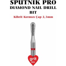 Sputnık Elmas Kibrit Freze Kırmızı Çap 2,3mm