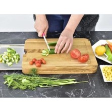 Tiklad Pratik Tepsili Ahşap Kesme Tahtası