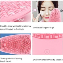 Tiklad Derin Gözenek Temizliği Için Ince Kaba Silikon Uçlu Elektrikli Yüz Temizleme Fırçası