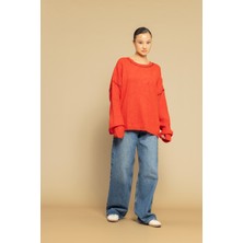 Avrile Kontrast Dikiş Detaylı Kazak