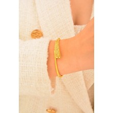 CEBECİ Cebeci 22 Ayar İşlemeli Kelepçe Altın Bilezik