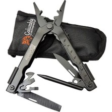 Tiklad Eco Lounge Columbia Np 1020 A Siyah Imha Pensesi 17CM - Çok Amaçlı, Metal Gövde (Multitool), Kılıflı