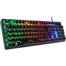 Acer Emachines EAK104 Siyah USB Rgb Backlight Red Swıtch Mekanik Q 104 Tuşlu Gaming Klavye