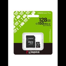 Kingston Kıngston SDCS3/128GB, Canvas Select Plus Gen3 A1, 100MB/S, Microsd Kart Bellek (Sd Adaptörlü)