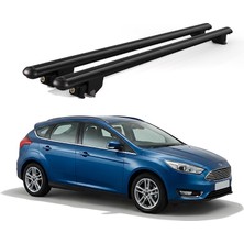 Today Auto Kanca Ford Focus Kombi (2011-2018) Uyumlu Siyah Kilitli Ara Atkı 120CM Port Bagaj Tavan Barı