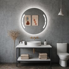 Aypars Atölye Geometrik Kesimli Dairesel LED Işıklı Ayna – Modern Banyo & Duvar Aynası