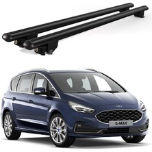 Today Auto Kanca Ford S-Max (2015 ve Sonrası) Uyumlu Siyah Kilitli Ara Atkı 120CM Port Bagaj Tavan Barı