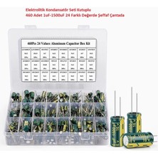 Hatfon Elektrolitik Kondansatör Seti Kutuplu 460 Adet 1UF-1500UF 24 Farklı Değerde Şeffaf Çantada