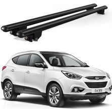 Today Auto Kanca Hyundai İX35 (2010-2015) Uyumlu Siyah Kilitli Ara Atkı 120CM Port Bagaj Tavan Barı