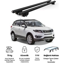 Today Auto Kanca Dr Dr6 (2017 ve Sonrası) Uyumlu Siyah Kilitli Ara Atkı 120CM Port Bagaj Tavan Barı