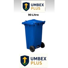 Umbex Plus Umbex Atık Plastik Çöp Konteyneri 90 Litre Plastik Konteyner - A Isıya Karşı Dayanıklı-