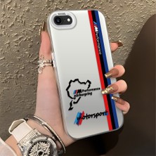 Hontinga iPhone 7 8 Se 2022 2020 Uyumlu Kılıfı Silikon Kenar Sert Arka Düşüme Önleyici Basitlik Anti Düşme Kamera Korumali Bmw Desen Telefon Kılıfı K1-0587