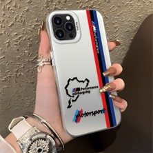 Hontinga iPhone 15 Pro Max 15 Plus Uyumlu Kılıfı Silikon Kenar Sert Arka Düşüme Önleyici Basitlik Anti Düşme Kamera Korumali Bmw Desen Telefon Kılıfı K1-0587