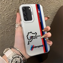 Hontinga Samsung Galaxy S22 Ultra S21 Fe 5g Uyumlu Kılıfı Silikon Kenar Sert Arka Düşüme Önleyici Basitlik Anti Düşme Kamera Korumali Bmw Desen Telefon Kılıfı K1-0587