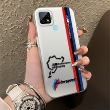 Hontinga Realme C21 C21Y C25 C25S C25Y Uyumlu Kılıfı Silikon Kenar Sert Arka Düşüme Önleyici Basitlik Anti Düşme Kamera Korumali Bmw Desen Telefon Kılıfı K1-0587