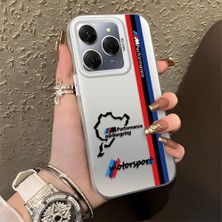 Hontinga Tecno Spark 20 Pro 5g 4g Spark 20C Uyumlu Kılıfı Silikon Kenar Sert Arka Düşüme Önleyici Basitlik Anti Düşme Kamera Korumali Bmw Desen Telefon Kılıfı K1-0587