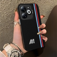 Hontinga Tecno Spark 10 Pro Spark Go 2024 Uyumlu Kılıfı Silikon Kenar Sert Arka Düşüme Önleyici Basitlik Anti Düşme Kamera Korumali Bmw Desen Telefon Kılıfı K1-0587