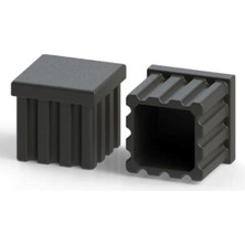 Erbek 120X120MM Plastik Profil Tapası Kare Içe Geçme Siyah (4 Adet)