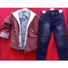 Başak Çocuk Giyim 1222.5207 Erkek Dörtlü Tam Takım 5/8 Yaş - Kiremit - 4-5 Yaş - BSK41X00011101-KİREMİT-4-5 Yaş