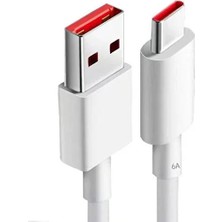 Elixem Xiaomi Uyumlu 6A Ultra Hızlı Şarj Destekli Hızlı Şarj TypeC Kablo 1 Metre
