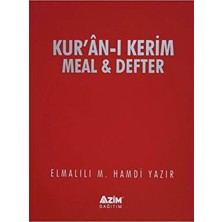 Azim Yayıncılık Kur'an-I Kerim Meal ve Defter Elmalılı M. Hamdi Yazır 2020 Yayınlı