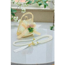 İhvan Online Gold Mini Çantalı Inci Tesbihli Mevlüt Hediye Seti - Beyaz