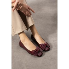 Emienza Emıly Vegan Rugan Deri Fiyonk Detaylı Bayan Babet