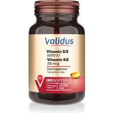Validus Vitamin D3 + Vitamin K2 180 Softgel