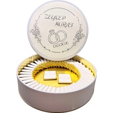 Bubi Çikolata Isme Özel Metal Kutuda Söz/nişan Çikolatası 48 Adet