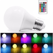 10W Parlak Rgb LED Akıllı Ampul | Kumandalı Renk Değiştiren Dekoratif Lamba (1100 Lümen)
