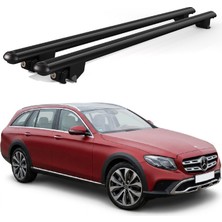 Today Auto Kanca Mercedes E Serisi All Terain (2017 ve Sonrası) Uyumlu Siyah Kilitli Ara Atkı 120CM Port Bagaj Tavan Barı