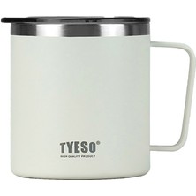 Tyeso Silviya Mug Vakumlu Paslanmaz Çift Duvarlı Termal Kapaklı 400ML