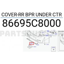 TŞT Hyundai I20 Arka Tampon Karlık Alt 2014- (Oem No:  86695C8000)