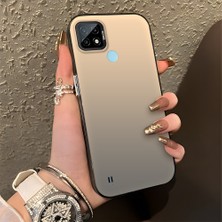 Hontinga Realme C21 C21Y C25 C25S C25Y Uyumlu Kılıfı Silikon Kenar Sert Arka Düşüme Önleyici Basitlik Anti Düşme Kamera Korumali Telefon Kılıfı K1-0000