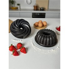 Royal Gross 2’li Rd -Rüzgar Granit Döküm Kek & Dilimli Döküm Kek - Siyah 26CM