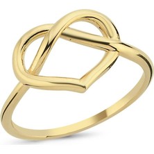 Zümrüt Sarraf 14 Ayar Altın Sonsuzluk Kalp Modeli Yüzük